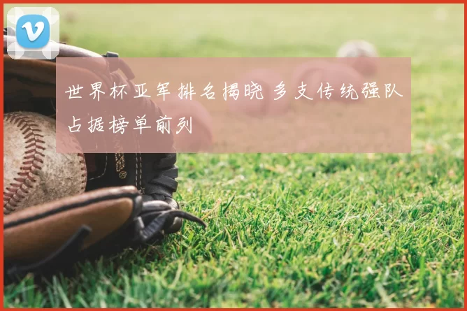 世界杯亚军排名揭晓 多支传统强队占据榜单前列
